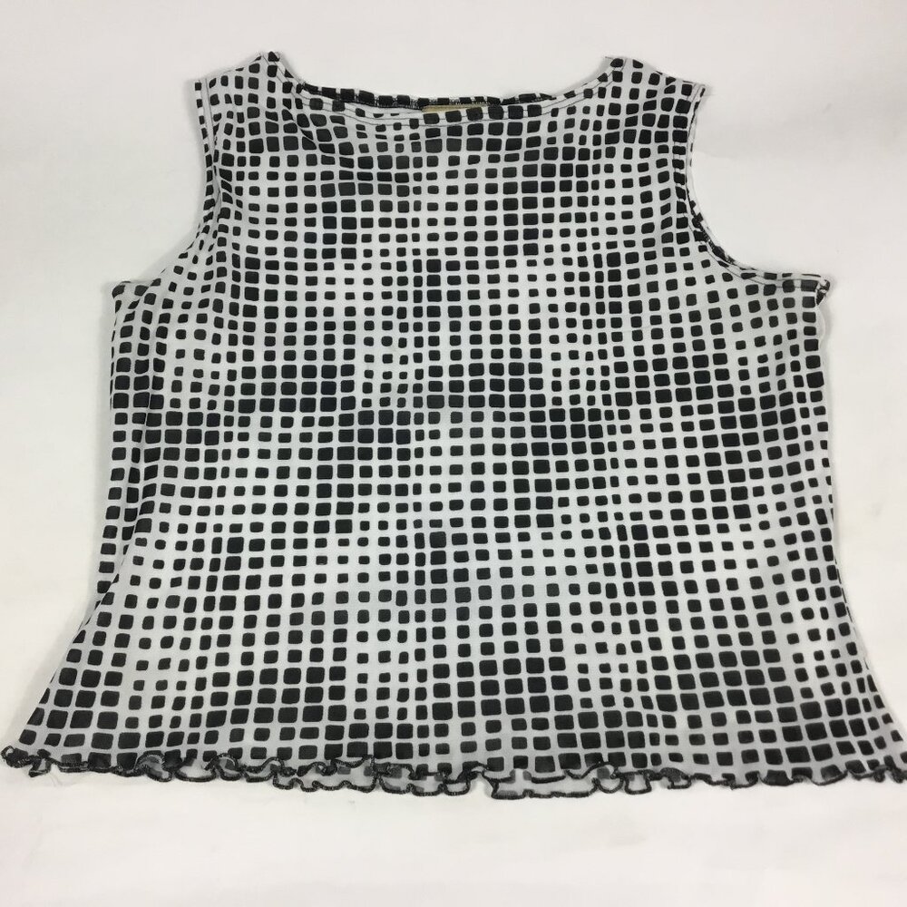 (PO) CDW, Wht & Blk sleeveless Top